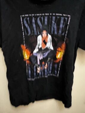 Sasuke Graphic Black Men's T-Shirt
